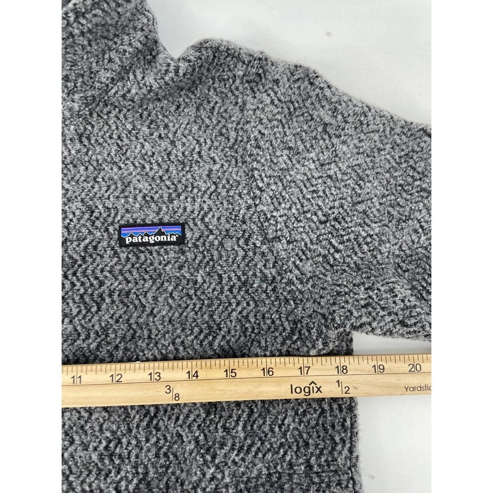 Patagonia Jacket Womens Small Gray Wool Fleece Bomber Herringbone Outdoor Hike‎